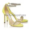 JC Jimmynessity Choo Crystal-Embellied Summer Brands Meira Pumps Sandals Shoes Women White Silverto HeelイブニングドレスEU35-43 UAB2
