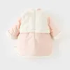 Abiti da ragazza Dave Bella Childrens Dress Rosa inverno New Baby Girl Fashion Cartone Princess Knitting Dress DB4237121L240508