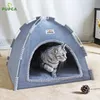 Łóżka kota meble namiotu Pet Cats Cats Dom Produkty Akcesoria ciepłe poduszki Meble Sofa Łóżka Koszi Zima klapa