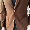 Costumes pour hommes mince veste en velours côtelet