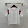 Letter Printed Women T Shirts Contrast Color White Shirts Luxury Designer Short Sleeve Shirt Tops