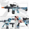 Sand Play Water Fun Electrical Gel Slast Toy M416 Manual Electric 2 in 1 Ball Blaster Splatter Gun met 10000 Beadsgun voor Outdoor T230816 Q240408