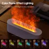 Kinscoter esencial Aroma Difusor Flame Aire Humidifier ultrasonic Cool Mist DiFusor con RGB Realistic Fire Night Light 240508