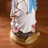 장식 12 인치 가톨릭 축복 어머니 메리 조각상 탁상 장식품 종교 가정 장식 공예 선물을위한 수지 인형