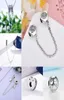 925 Silver Fit Charm 925 Bracelet Dazzling Elegance Thread Safety Chain Clip Charms Set Pendant Diy Fine Beads Jewelry7973426