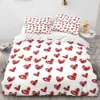 Bedding sets Love Heart Duvet Cover Luxury Romantic Theme For Couple Valentines Day Gifts Microfiber Bedroom Decoration Women Gifts Queen J240507