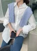 Blouses pour femmes Circyy Shirt Femme Blouse Office Lady Tops Long Sleeve Cotton Casual White Tops Buth Collar Bouton Up Shirts Overassia