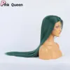 13 * 2,5 Lace Lace Front Perruque Long Right Green Green Synthétique Naturel Natural Crochet Coiffure Cosplay Girl Wigs Synthetic Lace Wig Wig Handimplantes Hair Wigs