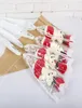 バレンタインデーシミュレーション用のかわいいクマの人工花石鹸ローズフラワーズマルチカラーシングルブーケポピュラー8 5KY BB1706550
