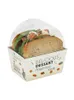 Einweg -Geschirr Sandbox -Kuchen Shop Werbung Backbrotbox Hamburger Takeout Travel Food Verpackung Home Q240507