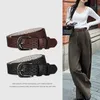 Belts Belt for womens versatile non perforated belt decoration thin jeans with hollowed out design feeling niche and trendy Y240507