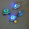 3PCSFRIDGE MAGNETEN ruimtevaartuigen UFO -serie koelkastmagneten Vibratie Inductie Flash Resin Decoratieve stickers Home Decore