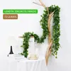 Fleurs décoratives Creeper Leaf 2m artificiel ivy suspendu guirland plante de mariage jardin maison décor de salle de bain en soie de la Saint-Valentin Orchar