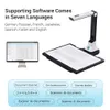 BK50 Portable 10 Mega-pixel High Definition Scanner Capture Size A4 Document Camera for Card Passport File Documents Recognition 240507