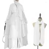 Vêtements ethniques Fashion Couxage à trois couches en mousseline de mousseline élégante robe robe robe musulmanes robes maxi pour femmes modestes Abaya