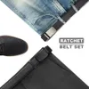 Bälten doopai män läder bälte metall automatisk spänne spärr cowskin bälten för jeans äkta läderband för män byxor y240507