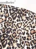 Женские комбинезоны снимаются в Aonibeier Ultra Thin Leopard Print Women Bodysuit Traf Summer Slless без бретелек Slim Short Fe -Suit Y2K Beach D240507