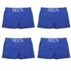 Sous-pants 4pcs / lot pour hommes Patties Boîtres de sous-vêtements Boîtres Boîtres Boxer Solide Solide Shorts confortables Male Black Blue sous-vêtements Y240507L4FU