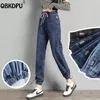 Jeans womans casual elastic waist harem women streetwear randoned jogger vaqueros caviglia jean pantaloni pantaloni primaverili