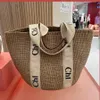 Stro The Tote Beach Tags Raffias Woody Basket Designer Bag Luxe handtas Haakweven wevenwinkel Schouderkoppeling Koppeling Kruislichaam Picnic Breien Zee