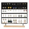 Caschetti per gioielli Nero a 144 buche Erofoper Desktop Earing State Anelli display