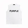 Amerikaanse trend nieuwe paarse mouwloze t-shirt zjbpur020a graffiti klassieke letter afdrukken vest r96w90 heren en dames sport fitness top