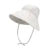 Big Brim Baby Sun Hat Summer Spring Kids Bucket for Girls Boys Cotton Line Kind Cap Beach Travel Hats Caps 2m4y 240430