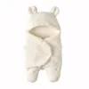 Dekens arloneet geboren baby schattig katoenen cartton ontvangen slapend deken jongen meisje plus fluweel warme huid wrap swaddle l1018