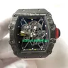 RM Relógios de luxo relógios mecânicos Mills Série masculina NTPT manual MECHONIC MECHANIC MECHER MEN's Watch RM35-01 NTPT BLACK STQD