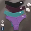 Culotte de femmes finetoo 3 pièces / sous-vêtements pour femmes sous-vêtements coton des femmes sous-vêtements sexy sous-vêtements brésiliens sous-vêtements brésiliens