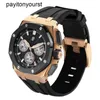 Designer Audemar Pigue Watch Royal Oak APF Factory Offshore 43 mm Rose Gold Black Bar Mark Diad