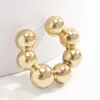 Hoop-Ohrringe Obega Frauen Clip für goldene Farbe nicht pierkingende Ohrring gefälschte Clips Einfacher Stil cooler Statement Schmuck Schmuck