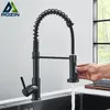 Rozin Matte Black Kitchen Faucet Deck 장착 믹서 탭 360도 회전 스트림 스프레이 노즐 싱크 콜드 탭 240508