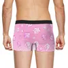 Sous-pants pastel rose esthétique motif de dés dnd jeu coton culotte de sous-vêtements masculins confortable boxer boxer salets