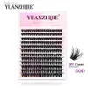 Faux cils yuanzhijie 12lines Clusters de bricolage professionnels Extension des cils C D transplantation personnelle bouclée fausses cils cils bricolage à la maison d240508