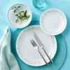 Corelle Country Cottage White and Green Round 12 Piece Delsware Set 240508