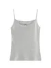 Tanks pour femmes puwd femmes gris gallus tops 2024 mode d'été dames sweet décontracter coton camis bow feme