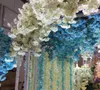 美しい人工桜の花の枝の花シルクウィスターヴィスターの家のための結婚式の装飾フラワーブーケ5PCS6064864