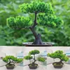 Dekorative Blumen kreative künstliche Kiefernpflanzen Bonsai Realistischer handgefertigter Orangenbaum mit Blumenpot Einfacher Zuhause Dekoration