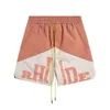 Shorts de créateurs de qualité supérieure Summer Fashion Beach Mens Womens Street Wear Red Blue Black Low Ligth Ligth Rhude Short Taille européenne S-XL