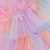 Robes de baptême rose tutu vesidos 1 an Nouveau Noël sirène princesse anniversaire fête enfant baptiste bébé fille robe d'été Q240507