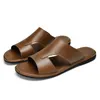 Slippers Beach Cool Leather Men Summer Brand Fashion Man Designer Simple Light Light confortable