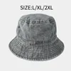 Fashion Big Head Plus taille Hat de seau pour hommes coton pur panama pêcheur de pêcheur