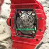 RM Luxury Watches mécanicales Watch Mills Men's Series 49.94x 44,5 mm mécanique Mécanique Hollow Match Red NTPT Hollow RM35-02 STTP