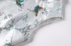 夏のマルチカラーコントラストカラー刺繍ドレスノースリーブスタンドカラーショートカジュアルドレスA4A291539