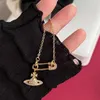 Luxe merk ketting charmante designer sieraden ketting vol diamant saturn pin ketting ketting selectie kwaliteit valentijn en thanksgiving dag dating geen vervaging