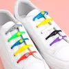 Schuhteile 12pcs Silikon -Schnürsenkel runden Elastizität Schnürsenkel Sneaker ohne Krawatte Gummi -Shoelace für Männer Frauen schnelle Scherze Zapatillas