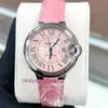 CARTRE Luxury Top Designer Automatic Watches 33 mm Rose Blue Balloon WSB0002 Mécanique Womens Watch avec boîte d'origine