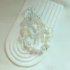 Elektroplattierte Kristallpfirsich Herz UV Perlen String Telefon Koreanischer Stil Schlüsselbeutelzubehör Anhänger Geschenk