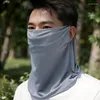 Basker solskyddsmedel ansikte halsduk UV -skydd utomhus hals wrap cover sport sol Prov Bib Silk Mask